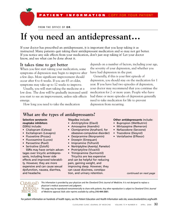 essays on antidepressants