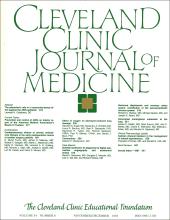 Cleveland Clinic Journal of Medicine: 54 (6)