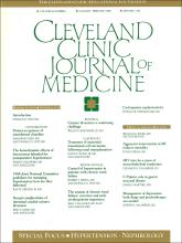 Cleveland Clinic Journal of Medicine: 56 (1)