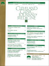 Cleveland Clinic Journal of Medicine: 61 (1)