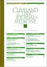 Cleveland Clinic Journal of Medicine: 63 (3)