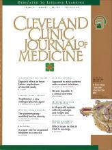 Cleveland Clinic Journal of Medicine: 64 (5)