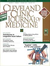 Cleveland Clinic Journal of Medicine: 65 (9)