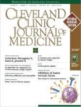Cleveland Clinic Journal of Medicine: 66 (6)