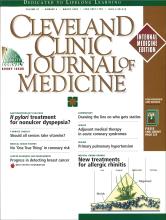 Cleveland Clinic Journal of Medicine: 67 (3)