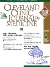 Cleveland Clinic Journal of Medicine: 67 (6)