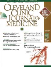 Cleveland Clinic Journal of Medicine: 67 (8)
