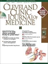 Cleveland Clinic Journal of Medicine: 68 (1)