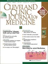 Cleveland Clinic Journal of Medicine: 68 (4)