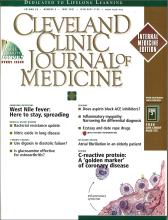 Cleveland Clinic Journal of Medicine: 68 (6)