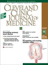 Cleveland Clinic Journal of Medicine: 70 (11)