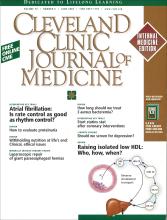 Cleveland Clinic Journal of Medicine: 70 (6)