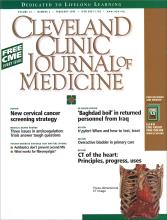 Cleveland Clinic Journal of Medicine: 72 (2)