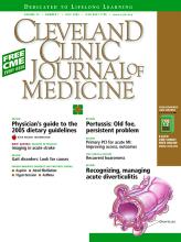 Cleveland Clinic Journal of Medicine: 72 (7)