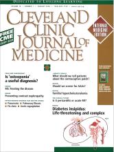 Cleveland Clinic Journal of Medicine: 73 (1)