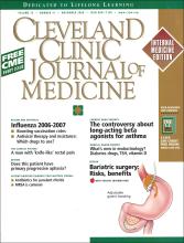 Cleveland Clinic Journal of Medicine: 73 (11)