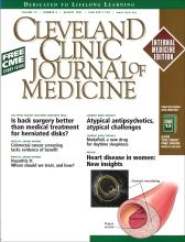 Cleveland Clinic Journal of Medicine: 74 (8)