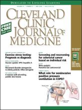 Cleveland Clinic Journal of Medicine: 75 (6)