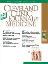 Cleveland Clinic Journal of Medicine: 76 (8)