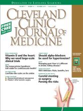 Cleveland Clinic Journal of Medicine: 77 (12)