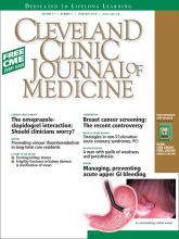 Cleveland Clinic Journal of Medicine: 77 (2)