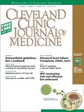 Cleveland Clinic Journal of Medicine: 80 (1)