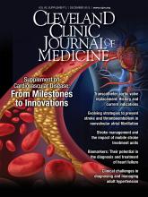 Cleveland Clinic Journal of Medicine: 82 (12 suppl 2)