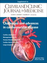 Cleveland Clinic Journal of Medicine: 84 (12 suppl 3)