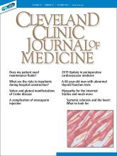 Cleveland Clinic Journal of Medicine: 86 (10)